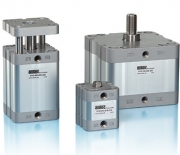 Double acting compact cylinders